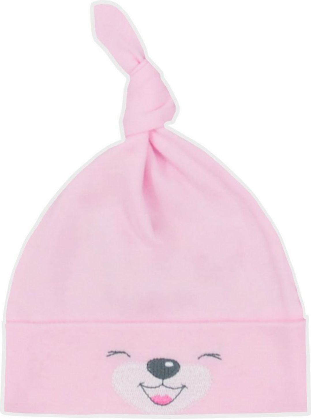 Bavlněná kojenecká čepička Bobas Fashion Lucky růžová - Bavlněná kojenecká čepička Bobas Fashion Lucky růžová - obrázek 1