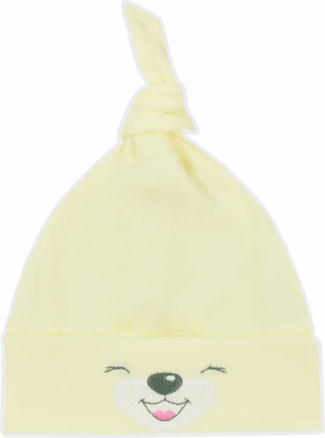 Bavlněná kojenecká čepička Bobas Fashion Lucky žlutá - Bavlněná kojenecká čepička Bobas Fashion Lucky žlutá - obrázek 1