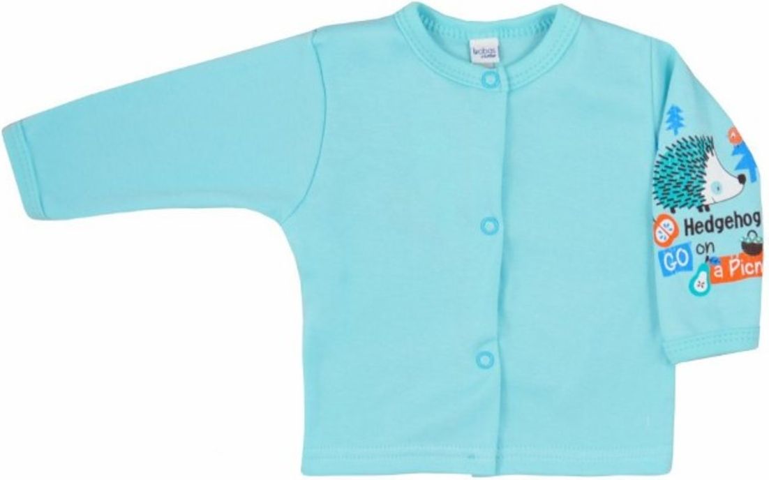 Kojenecký kabátek Bobas Fashion Ježek tyrkysový - 80 (9-12m) - obrázek 1