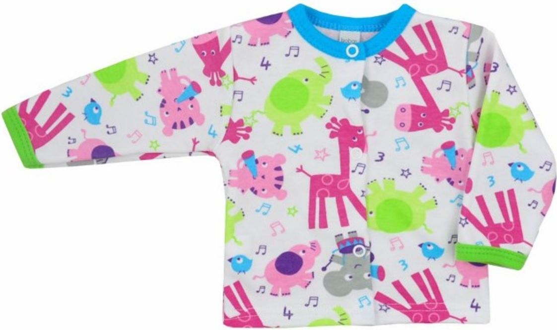 Kojenecký kabátek Bobas Fashion Zoo tyrkysový - 62 (3-6m) - obrázek 1