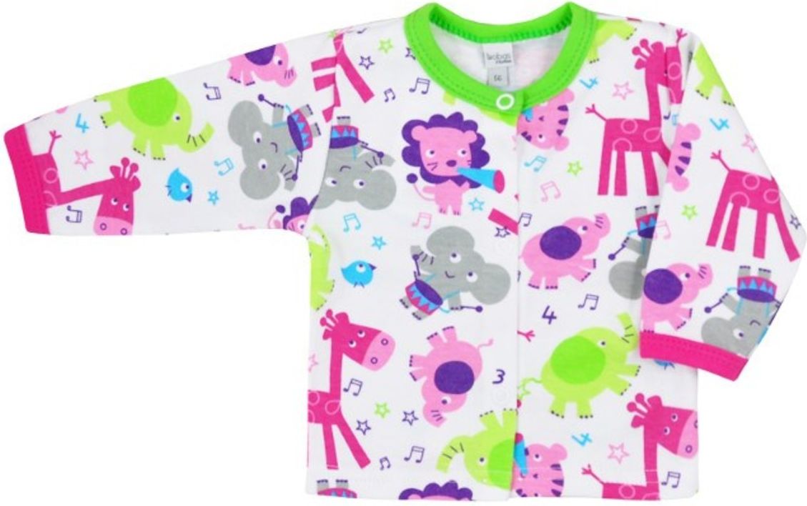 Kojenecký kabátek Bobas Fashion Zoo zelený pro holky - 80 (9-12m) - obrázek 1