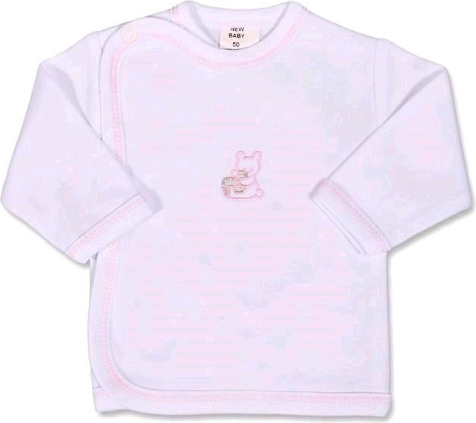 Kojenecká košilka s vyšívaným obrázkem New Baby růžová - Kojenecká košilka s vyšívaným obrázkem New Baby růžová - obrázek 1