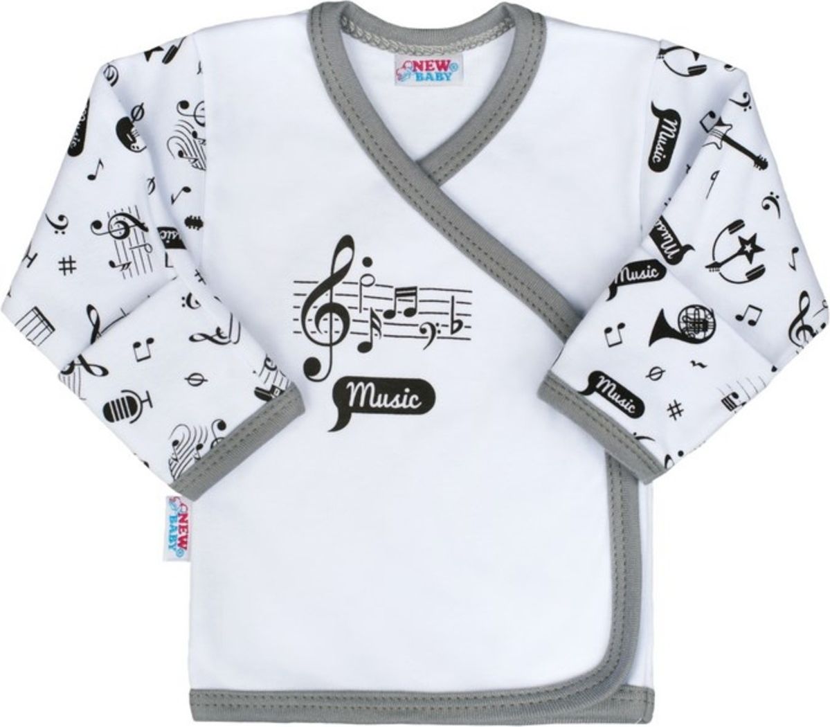Kojenecká bavlněná košilka New Baby Music - Kojenecká bavlněná košilka New Baby Music - obrázek 1