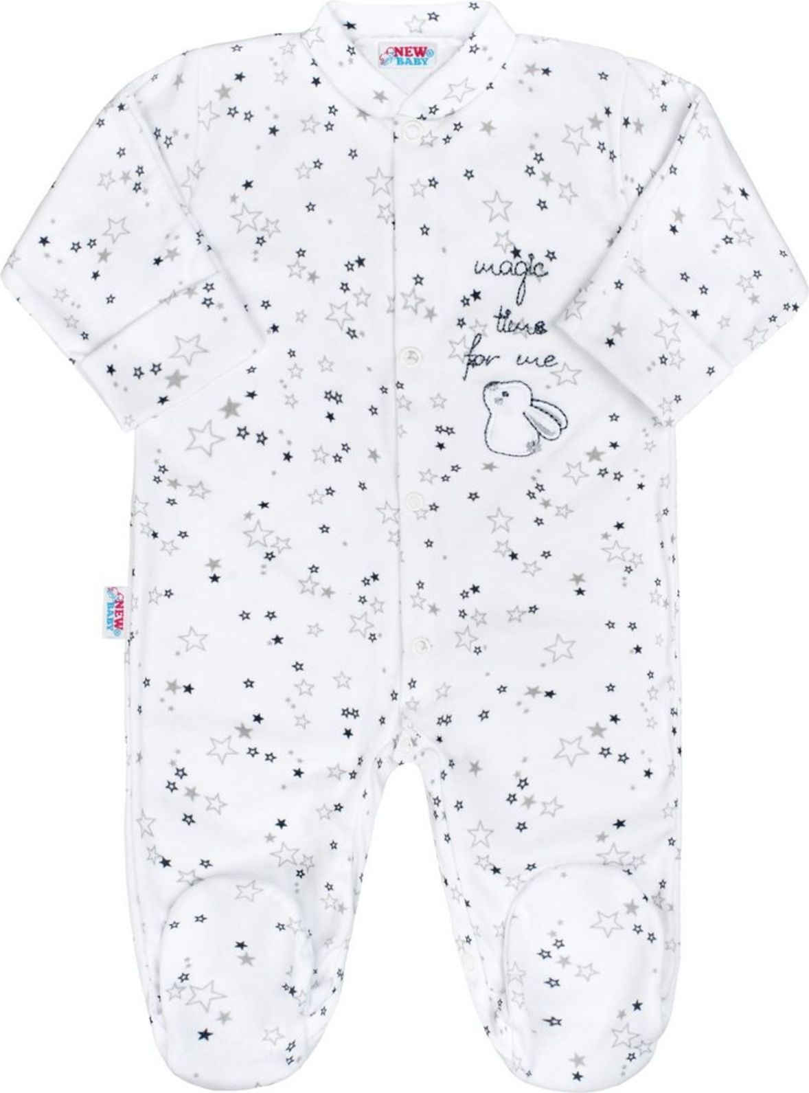 Kojenecký overal New Baby Magic Star šedý - 74 (6-9m) - obrázek 1