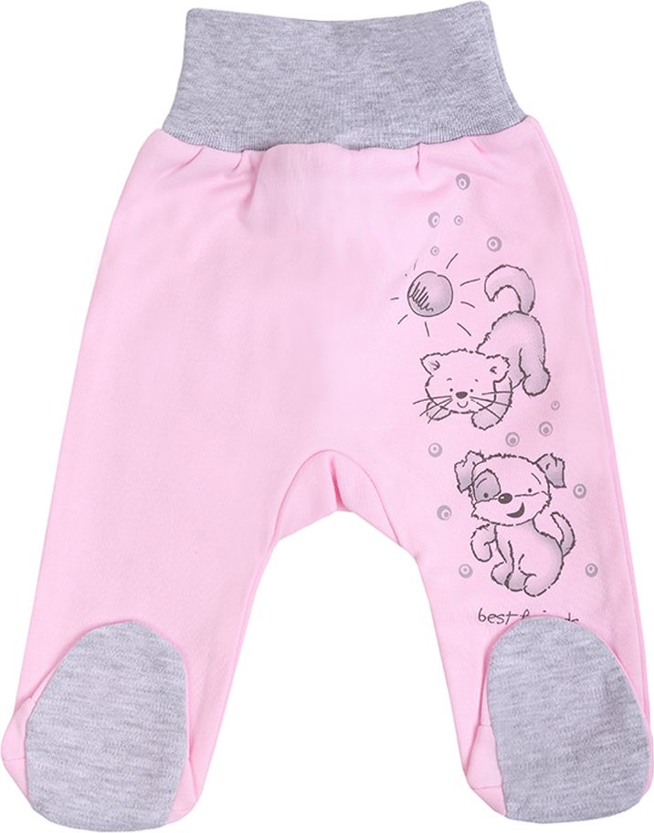 Kojenecké polodupačky New Baby Kamarádi růžové - 80 (9-12m) - obrázek 1