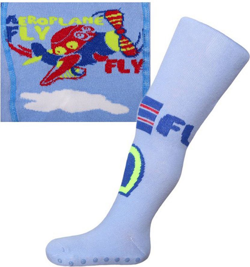 Bavlněné punčocháčky New Baby s ABS modré fly - 68 (4-6m) - obrázek 1