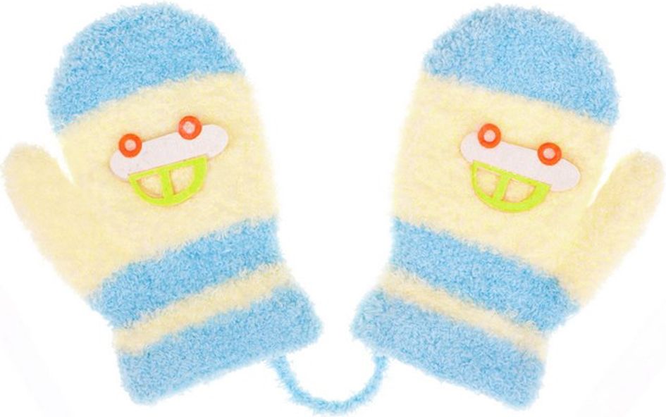 Dětské rukavičky New Baby s autem světle modro-modré - 80 (9-12m) - obrázek 1