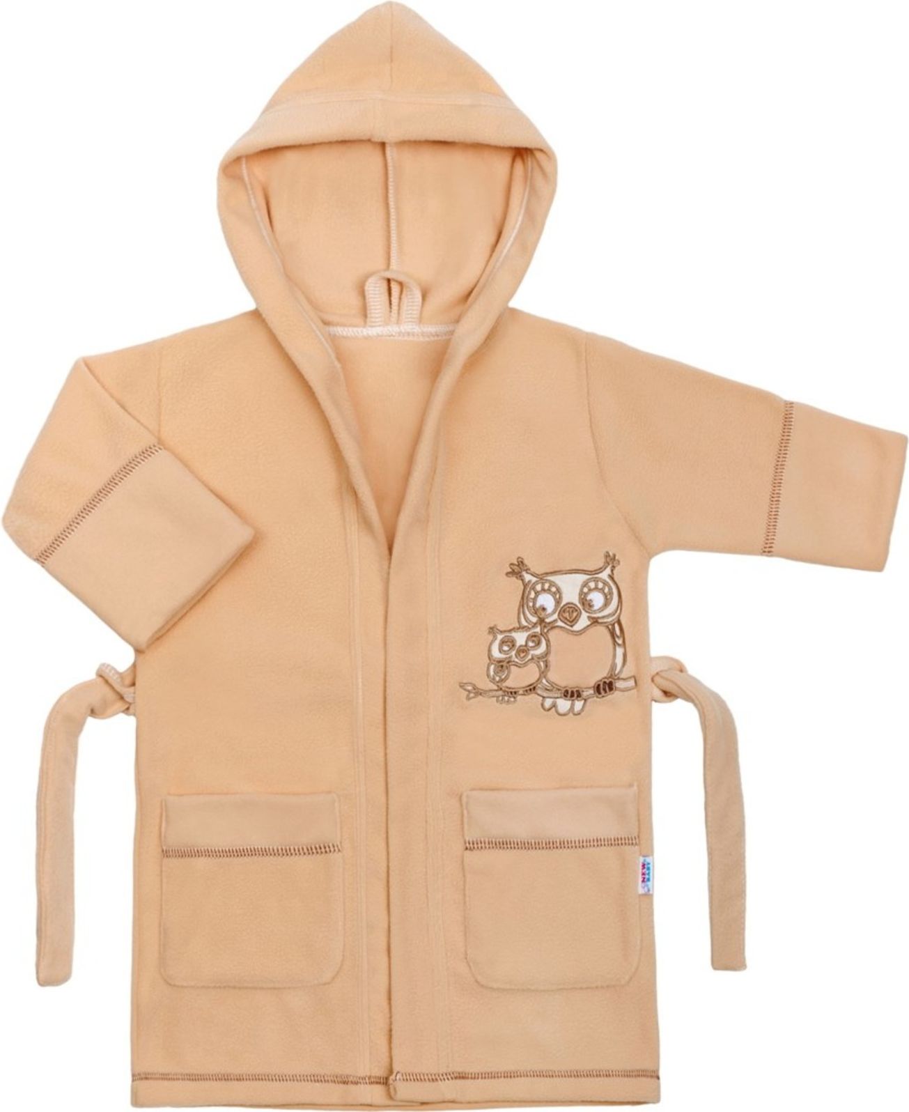 Dětský župan New Baby Sovičky hnědý - 86 (12-18m) - obrázek 1