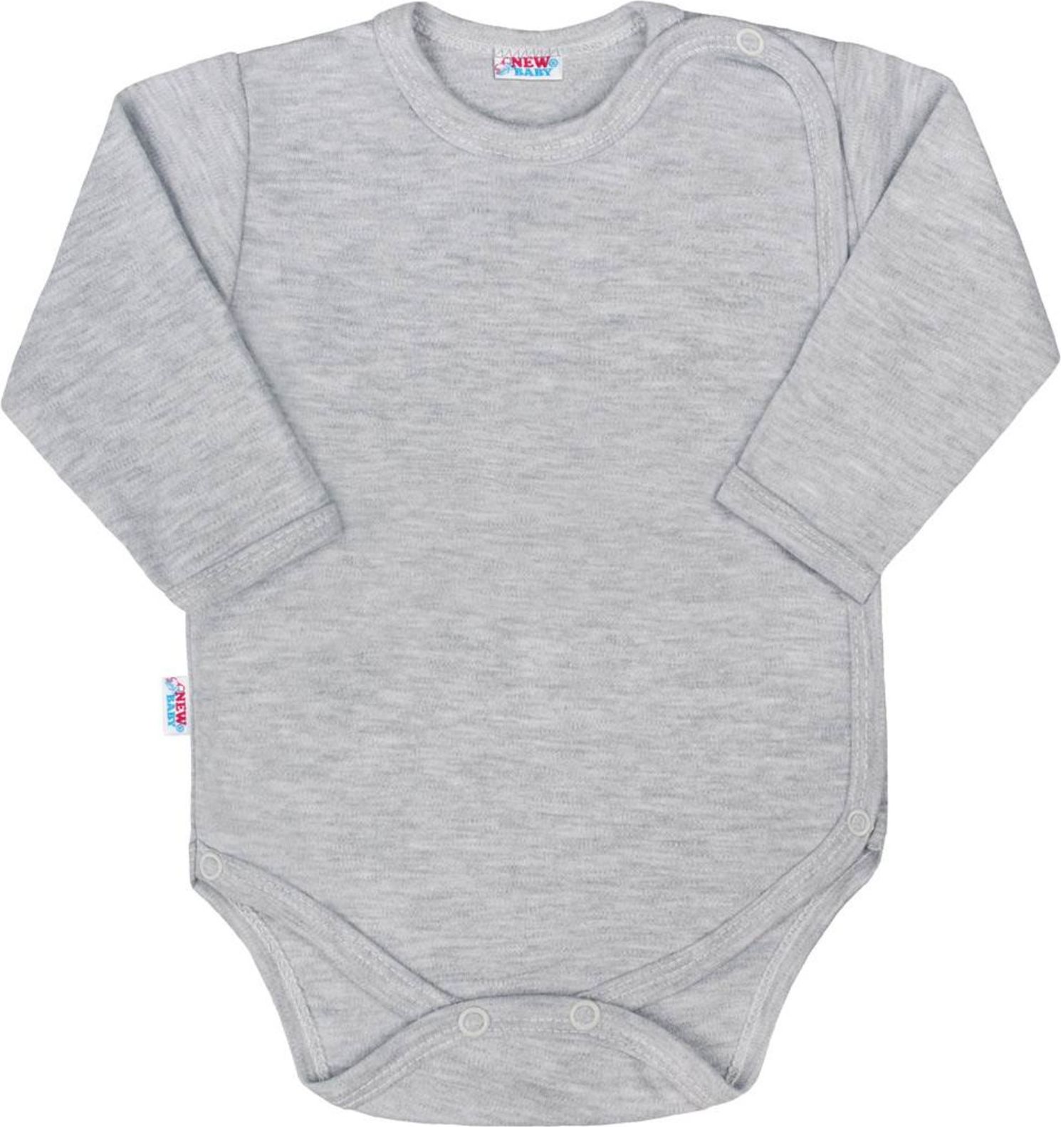 Kojenecké celorozepínací body New Baby Classic II šedé - 74 (6-9m) - obrázek 1