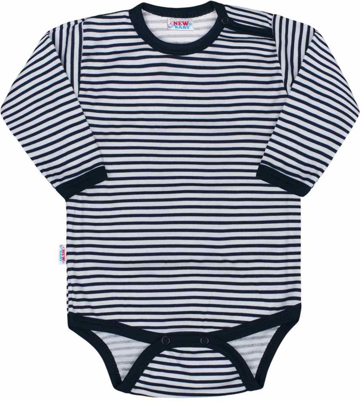 Kojenecké body New Baby Classic II s modrými pruhy - 80 (9-12m) - obrázek 1