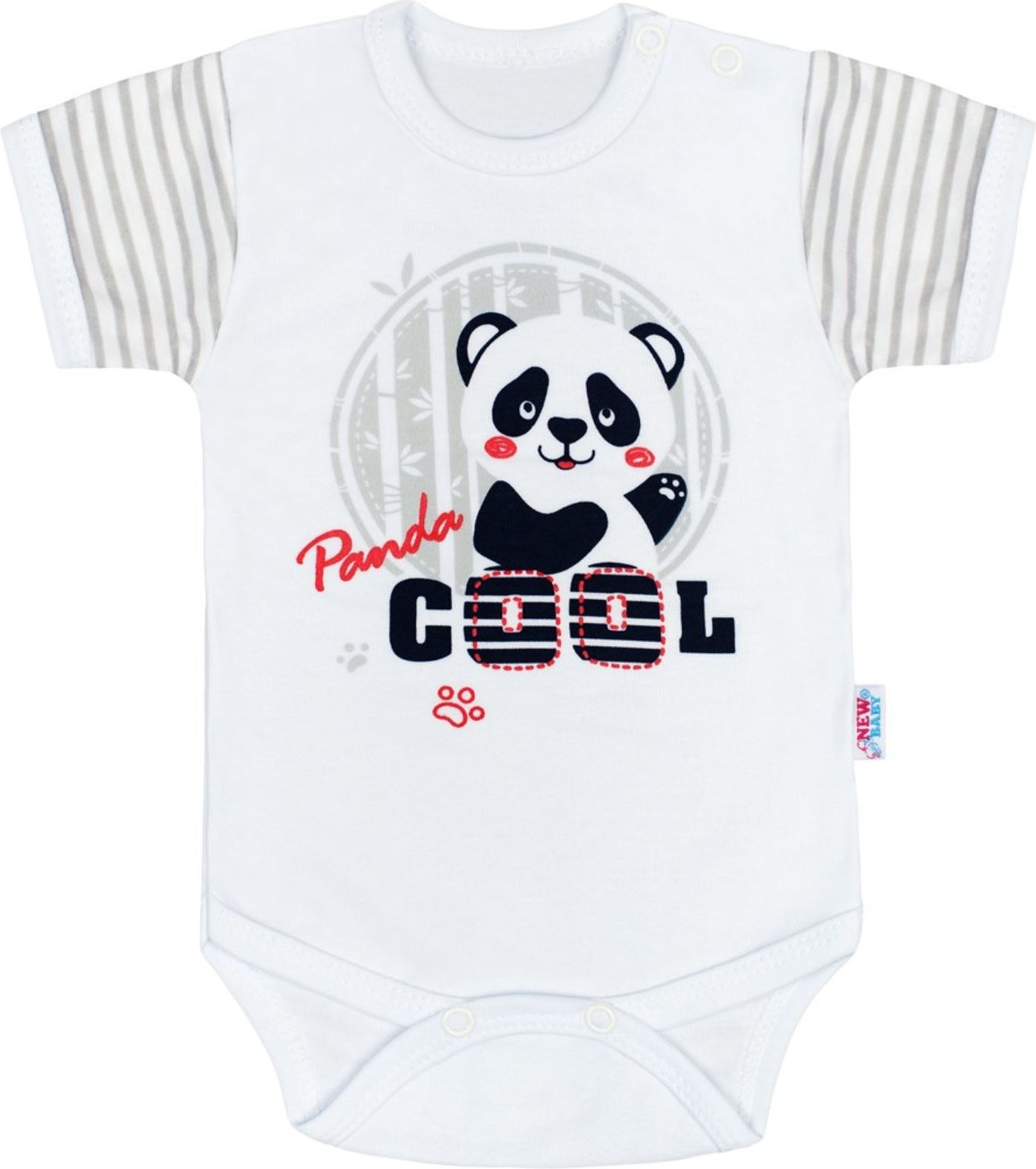 Kojenecké body s krátkým rukávem New Baby Panda - 68 (4-6m) - obrázek 1