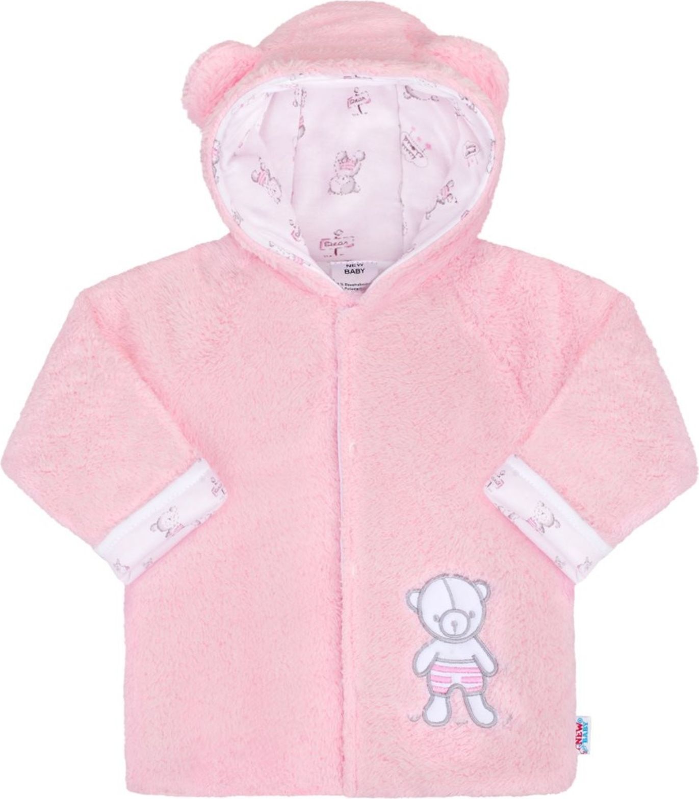 Zimní kabátek New Baby Nice Bear růžový - 74 (6-9m) - obrázek 1