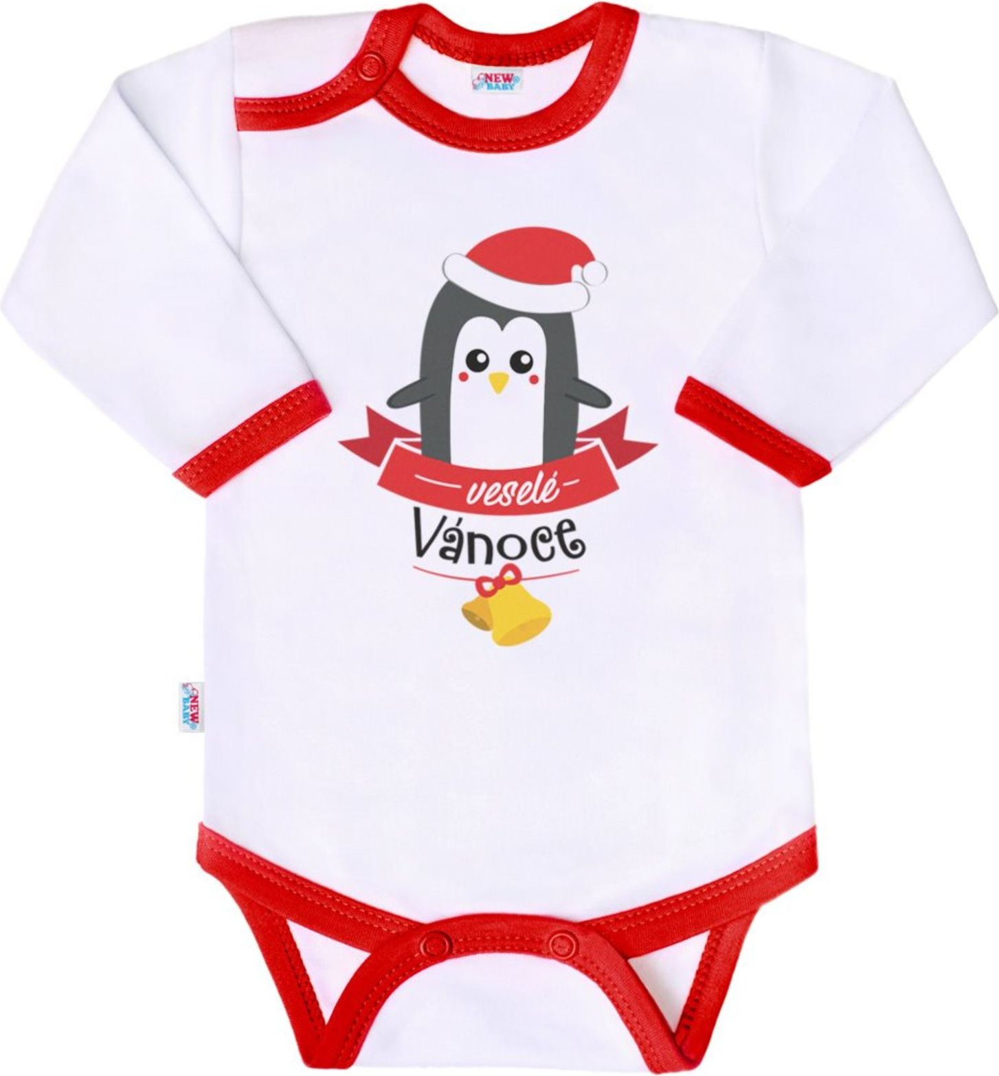 Body s potiskem New Baby veselé VÁNOCE - 80 (9-12m) - obrázek 1