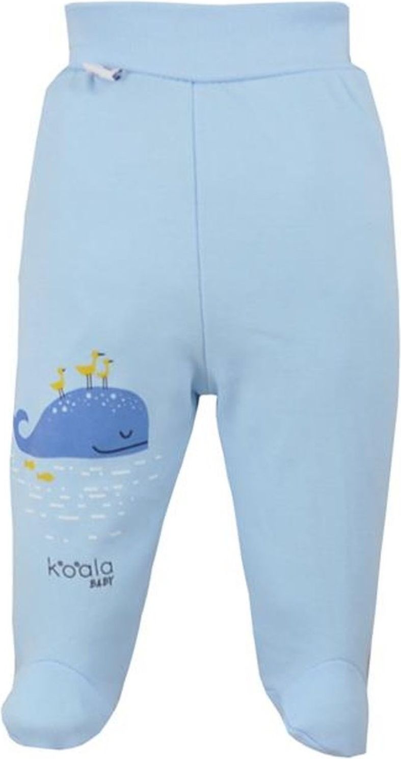 Kojenecké bavlněné polodupačky Koala Happy Baby modré - Kojenecké bavlněné polodupačky Koala Happy Baby modré - obrázek 1