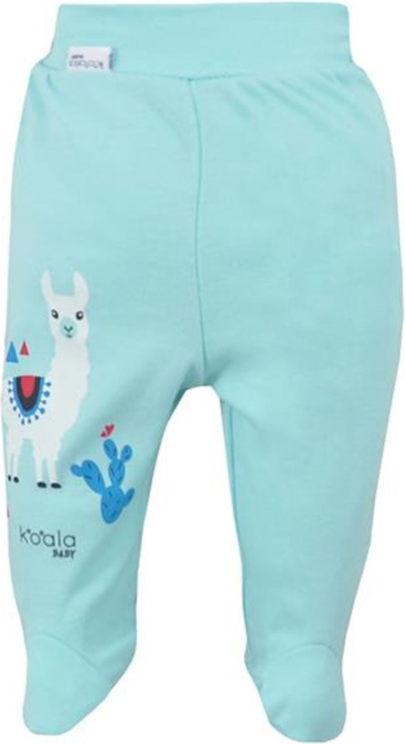 Kojenecké bavlněné polodupačky Koala Happy Baby tyrkysové - Kojenecké bavlněné polodupačky Koala Happy Baby tyrkysové - obrázek 1