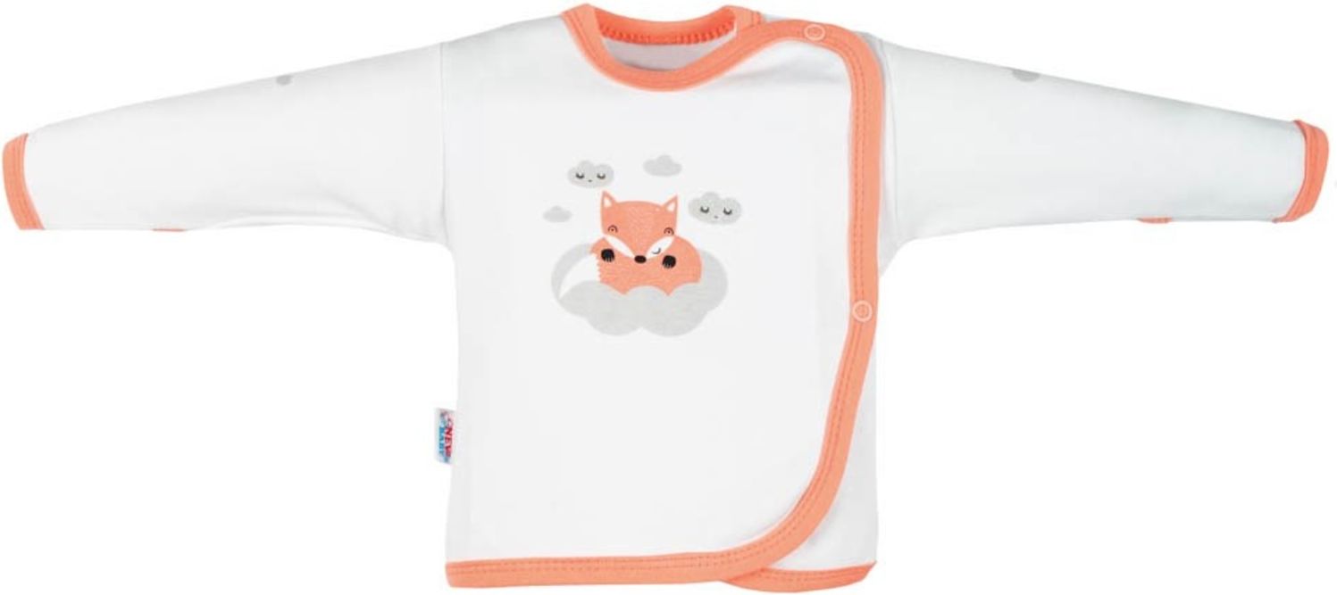 Kojenecká bavlněná košilka New Baby Liška lososová - Kojenecká bavlněná košilka New Baby Liška lososová - obrázek 1