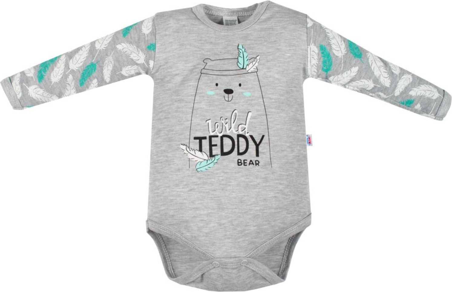 Kojenecké body s dlouhým rukávem New Baby Wild Teddy - Kojenecké body s dlouhým rukávem New Baby Wild Teddy - obrázek 1