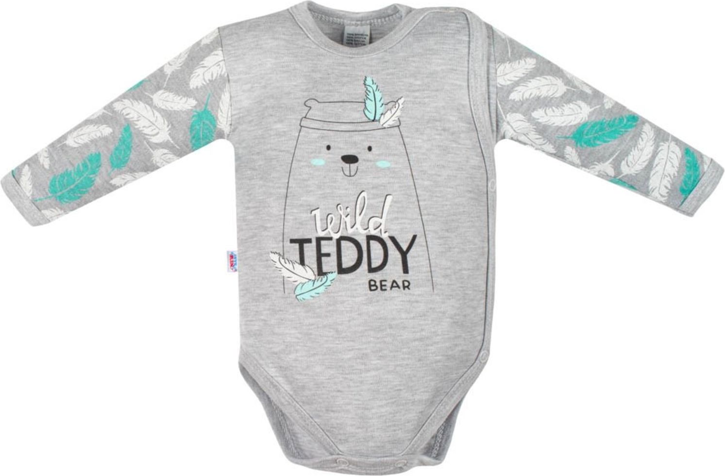 Kojenecké body s bočním zapínáním New Baby Wild Teddy - Kojenecké body s bočním zapínáním New Baby Wild Teddy - obrázek 1