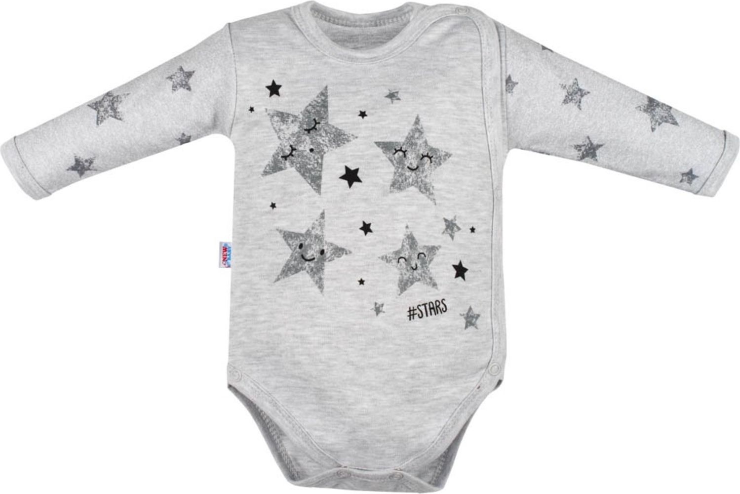 Kojenecké body s bočním zapínáním New Baby Stars - Kojenecké body s bočním zapínáním New Baby Stars - obrázek 1