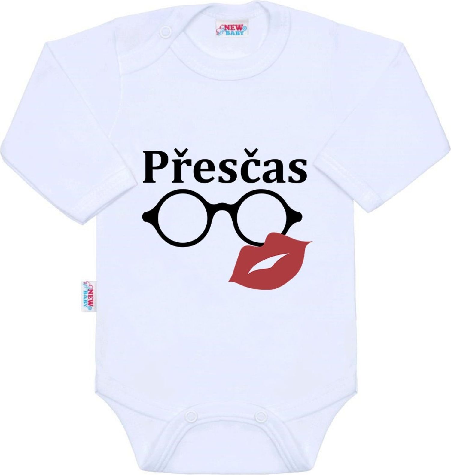 Body s potiskem New Baby Přesčas - Body s potiskem New Baby Přesčas - obrázek 1