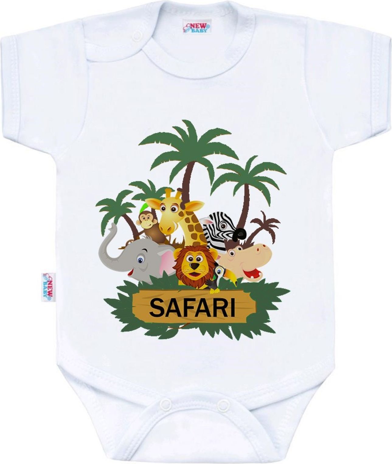 Body s potiskem New Baby SAFARI - Body s potiskem New Baby SAFARI - obrázek 1