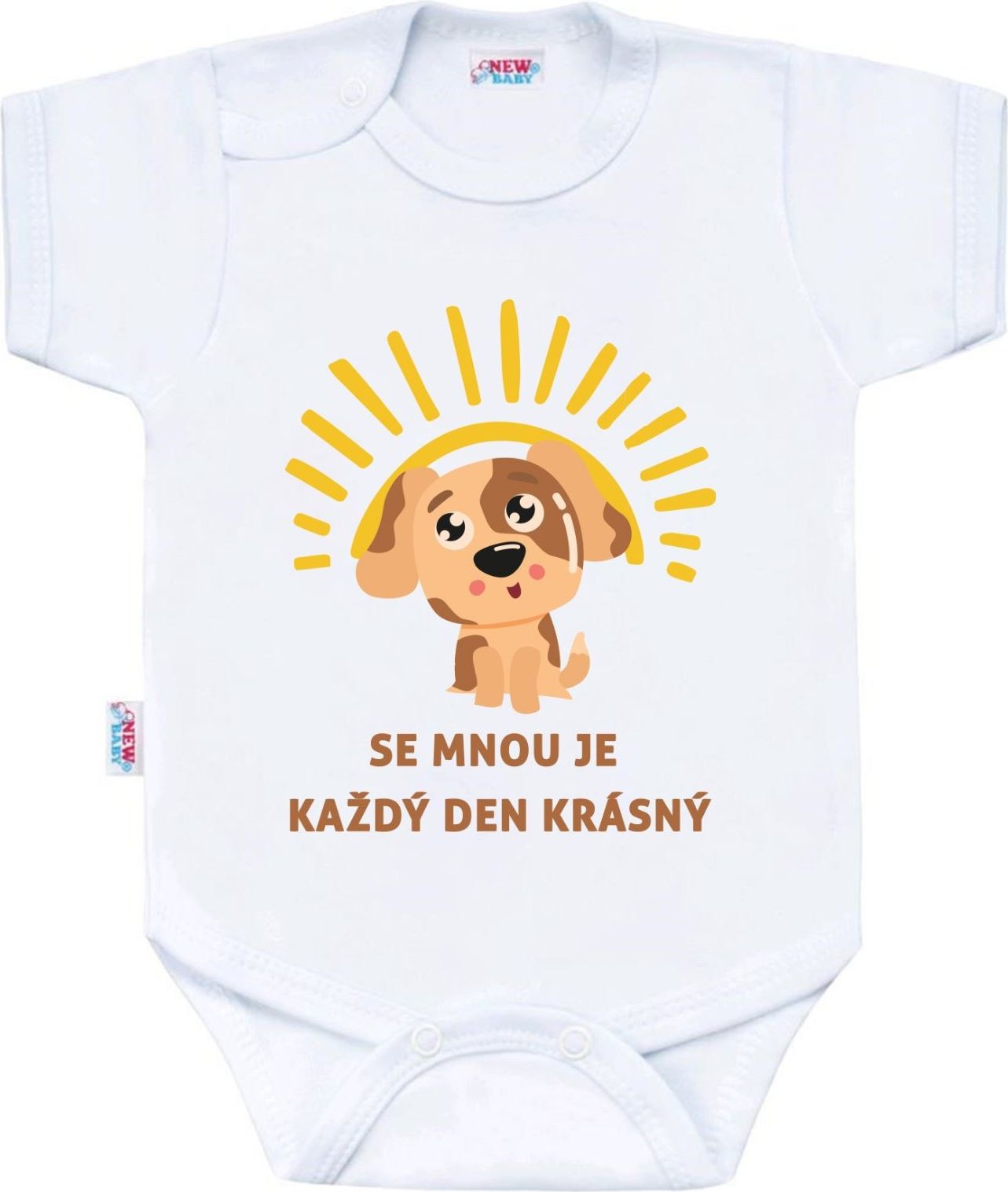 Body s potiskem New Baby SE MNOU JE KAŽDÝ DEN KRÁSNÝ - Body s potiskem New Baby SE MNOU JE KAŽDÝ DEN KRÁSNÝ - obrázek 1
