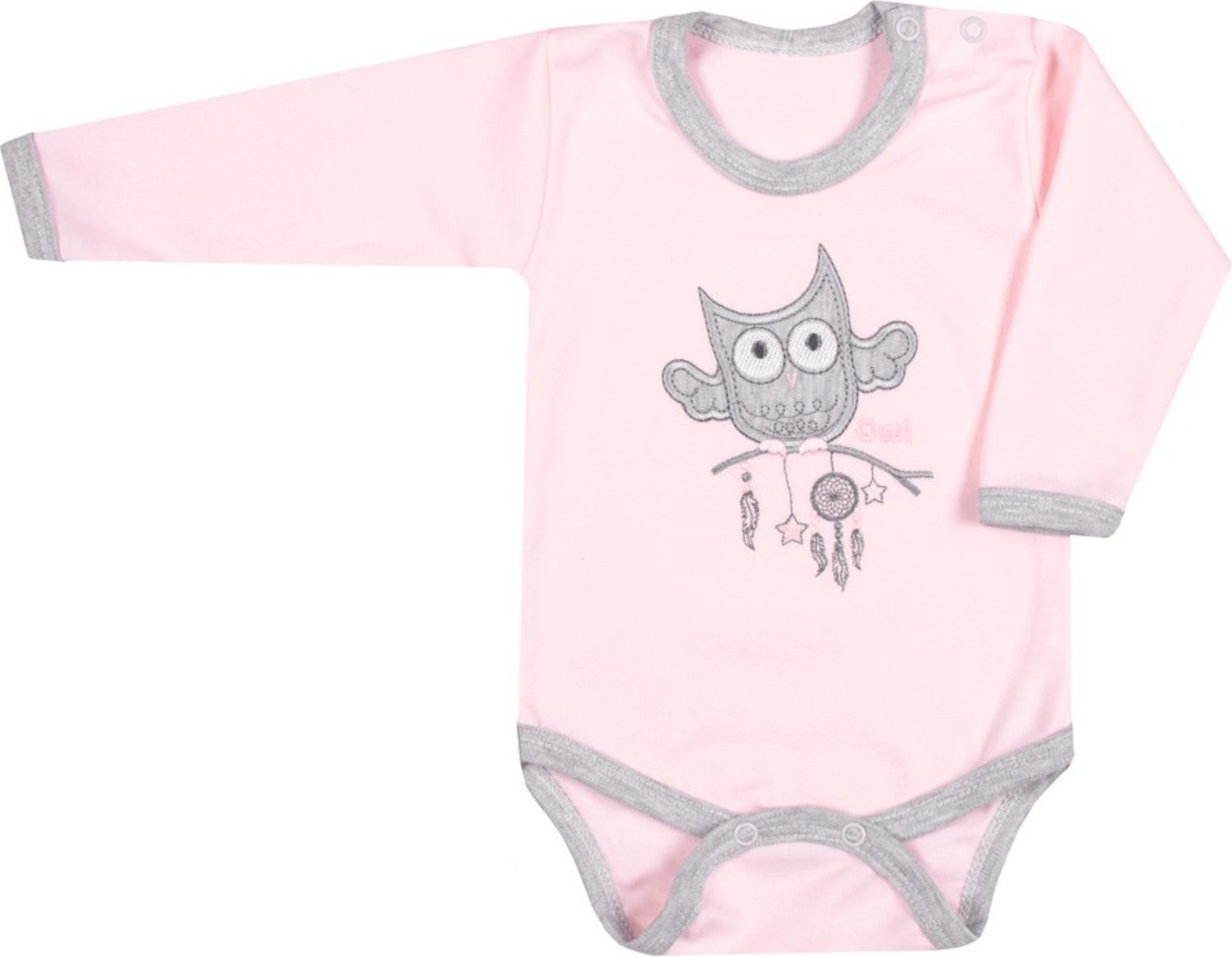 Kojenecké body New Baby Owl růžové - Kojenecké body New Baby Owl růžové - obrázek 1