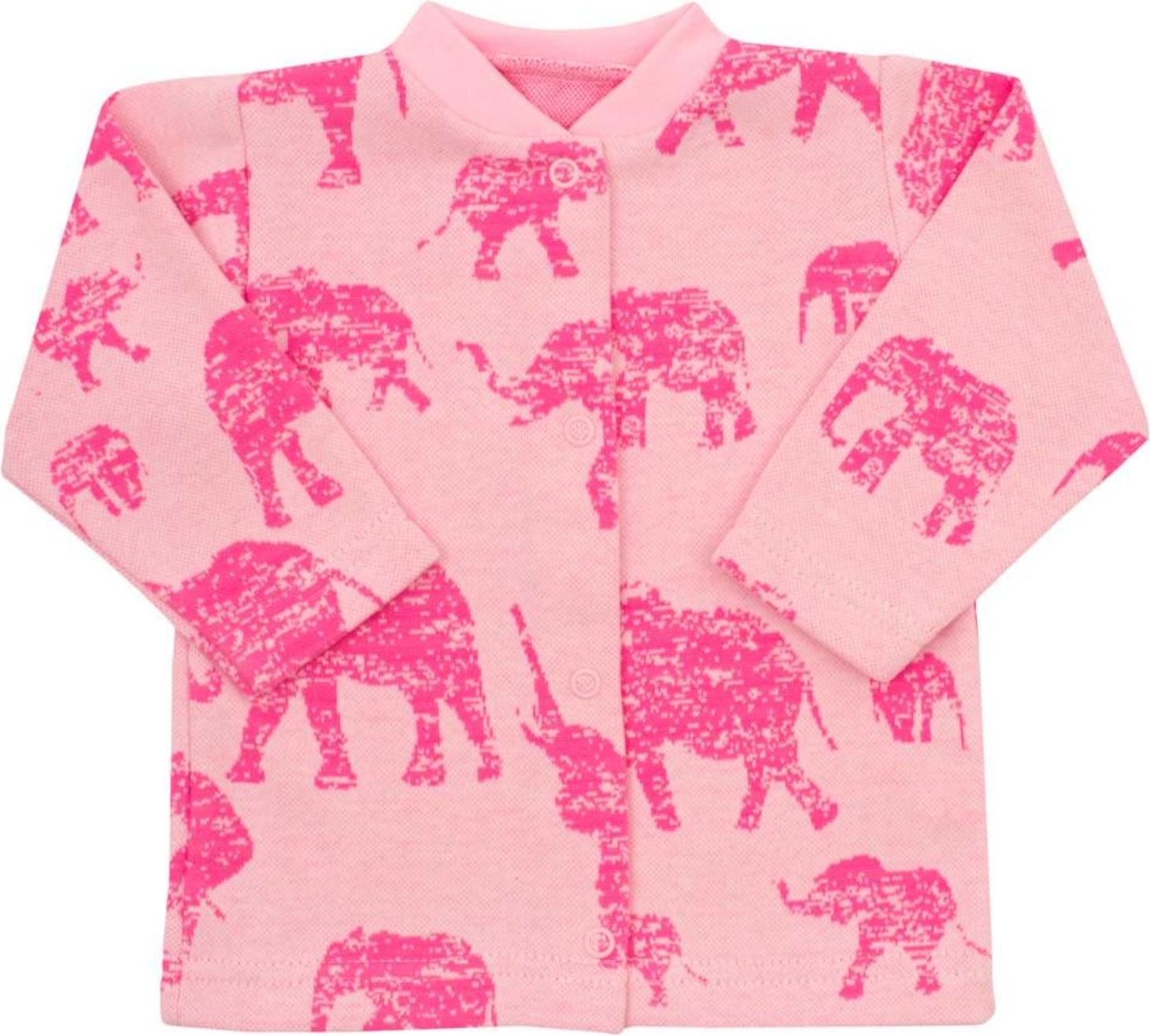 Kojenecký kabátek Baby Service Sloni růžový - Kojenecký kabátek Baby Service Sloni růžový - obrázek 1