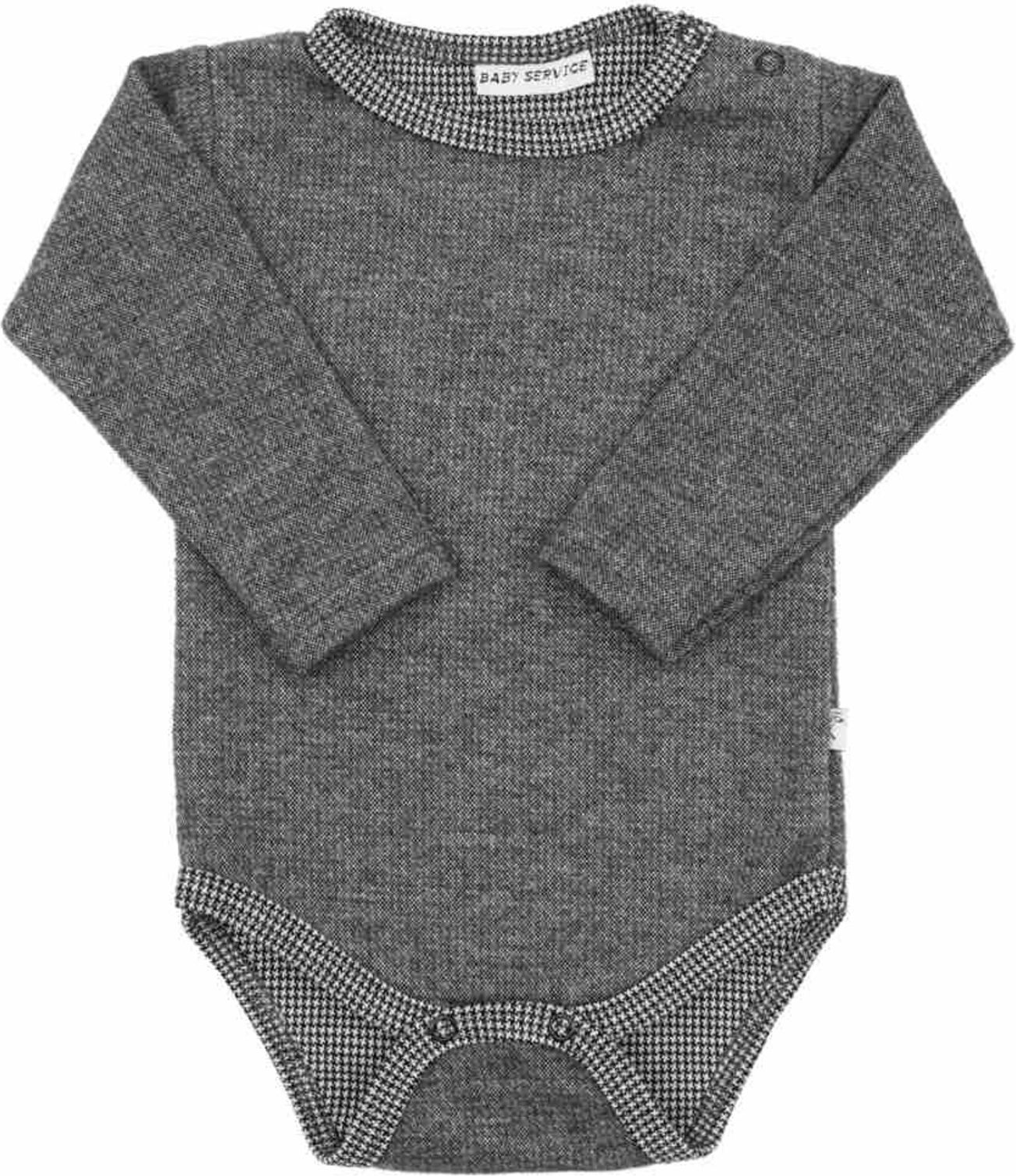 Zimní kojenecké body Baby Service Retro šedé - Zimní kojenecké body Baby Service Retro šedé - obrázek 1