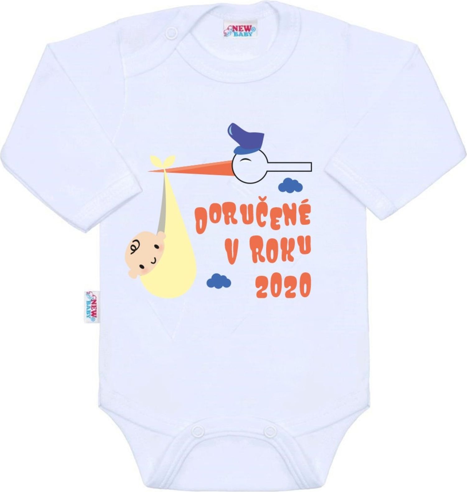 Body s potiskem New Baby Doručené v roku 2020 - Body s potiskem New Baby Doručené v roku 2020 - obrázek 1