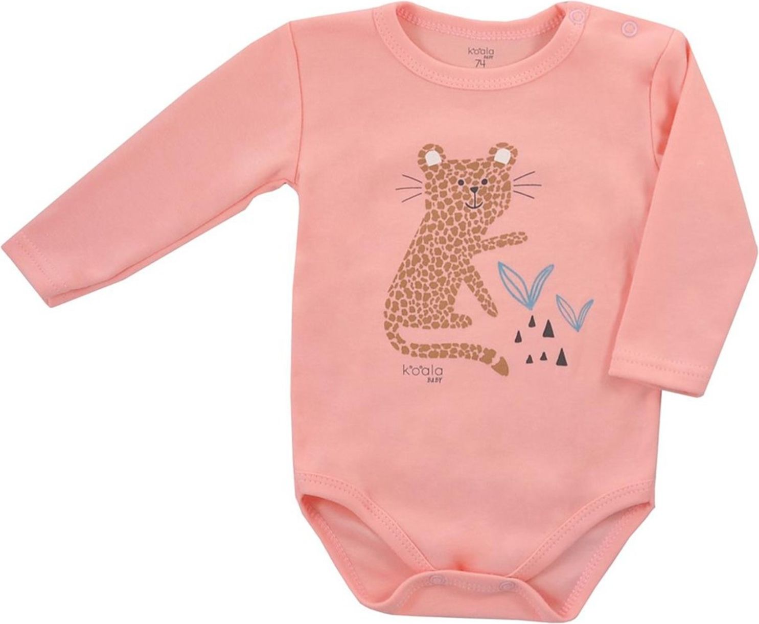 Kojenecké body s dlouhým rukávem Koala Farm lososové - Kojenecké body s dlouhým rukávem Koala Farm lososové - obrázek 1