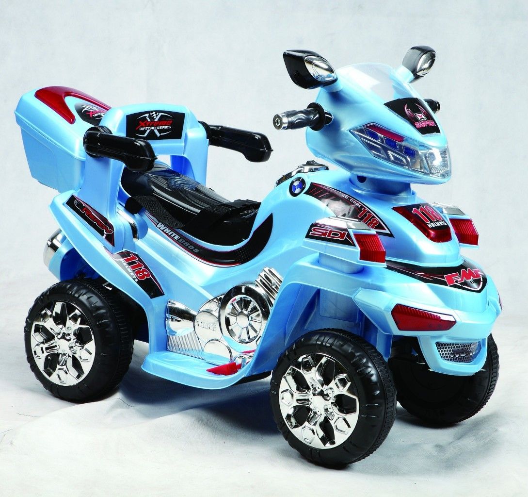 Dětská elektrická čtyřkolka R/C F918 - modrá - obrázek 1
