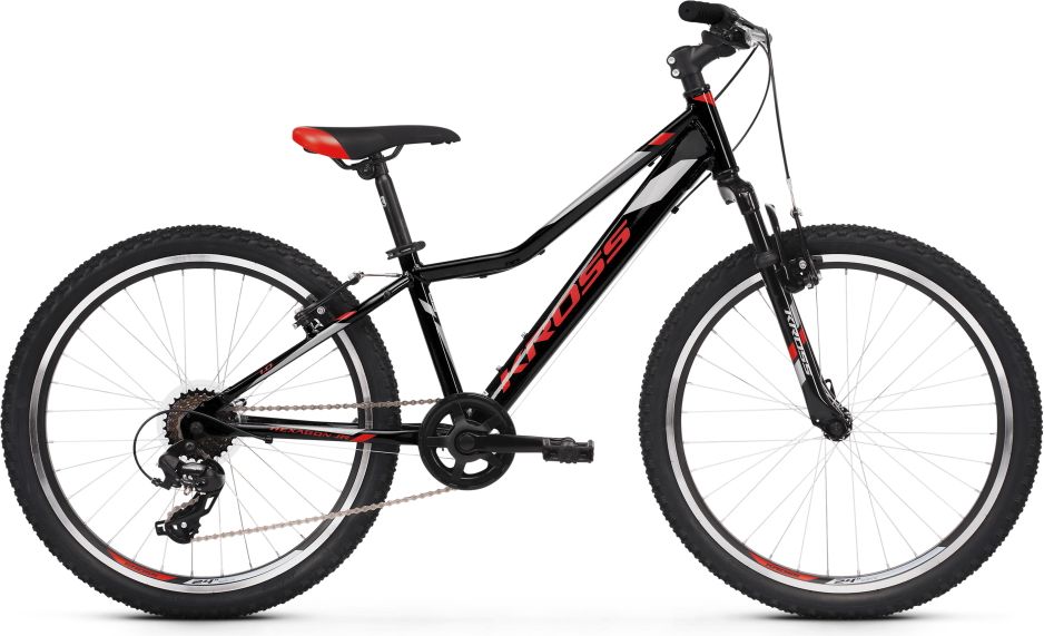Kross Hexagon JR 1.0 24" - model 2020 černá/červená/stříbrná - 13" - obrázek 1