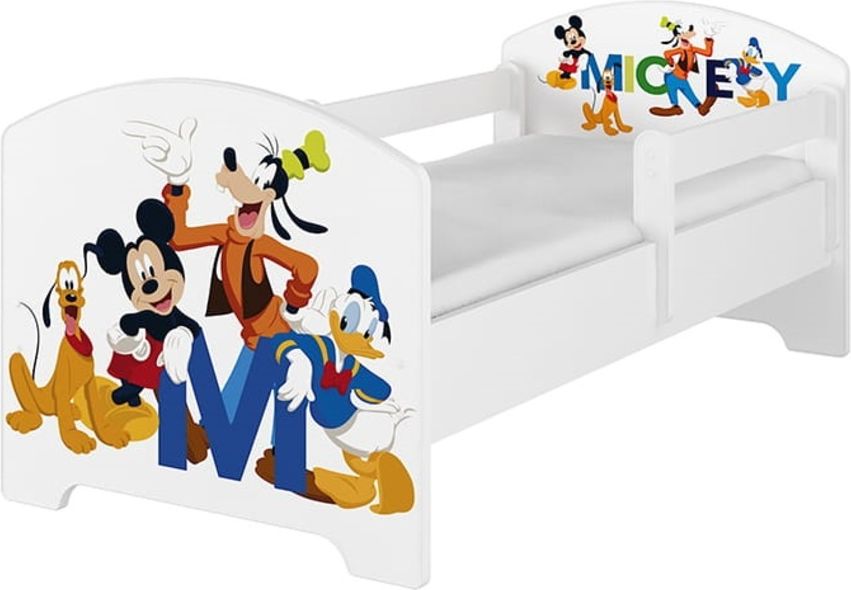 Dětská postel Ourbaby Mickey's Friends bílá 160x80 cm - obrázek 1