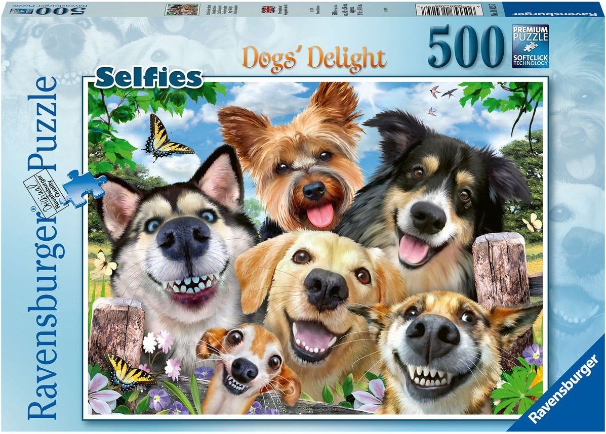 Ravensburger puzzle Selfie psi 500 dílků - obrázek 1