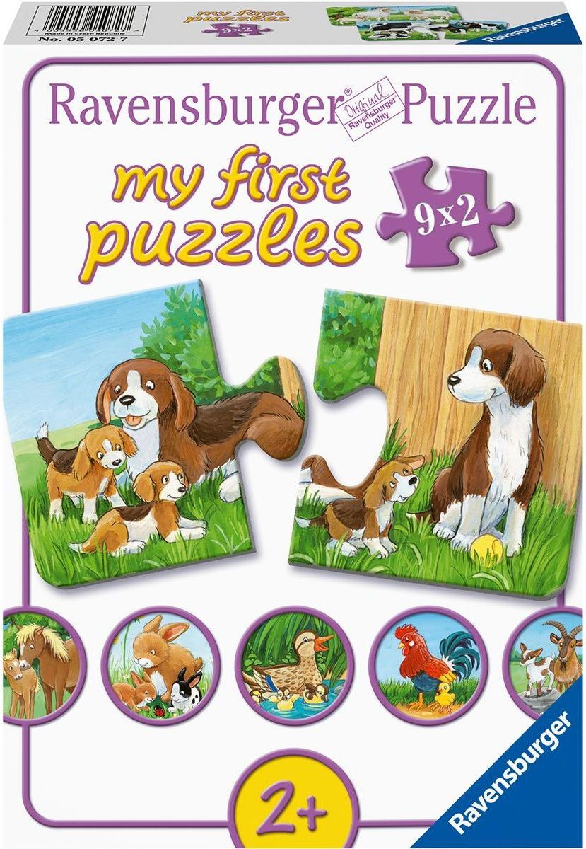 Ravensburger puzzle 050727 Zvířátka na dvoře 9x2 dílků - obrázek 1
