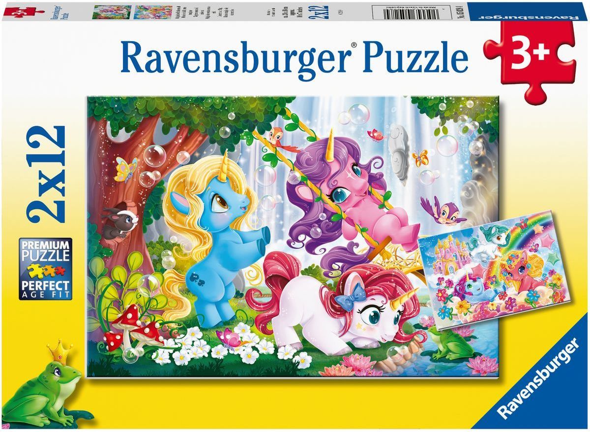Ravensburger puzzle 050284 Kouzelný svět jednorožců 2x12 dílků - obrázek 1