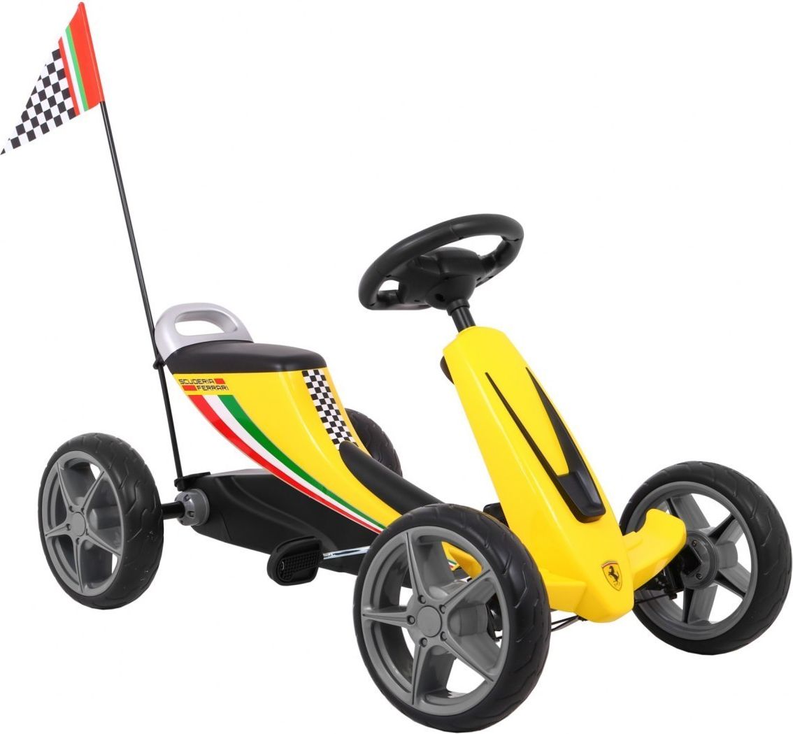 Mamido Dětská šlapací motokára Ferrari žluté 8931.ZOL - obrázek 1