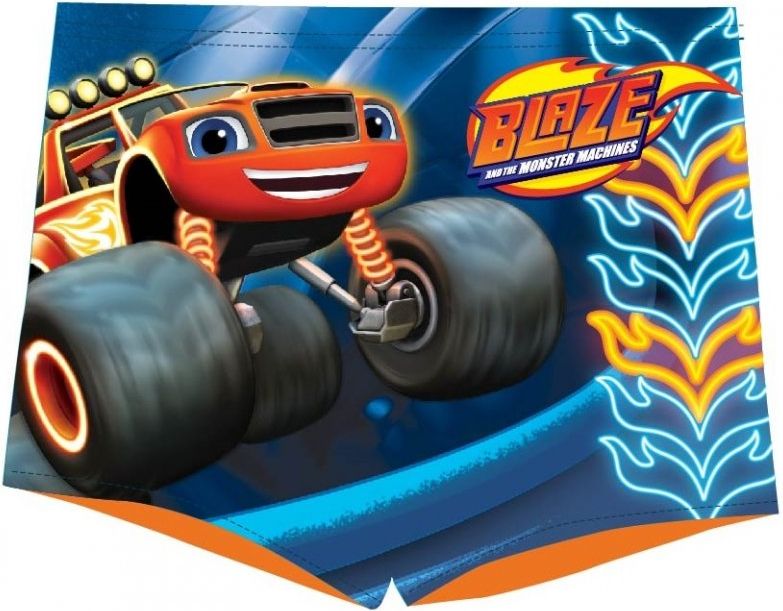 E plus M · Dětské / chlapecké plavky boxerky Plamínek a čtyřkoláci - Monster Truck Blaze - velikost 98 / 104 - obrázek 1
