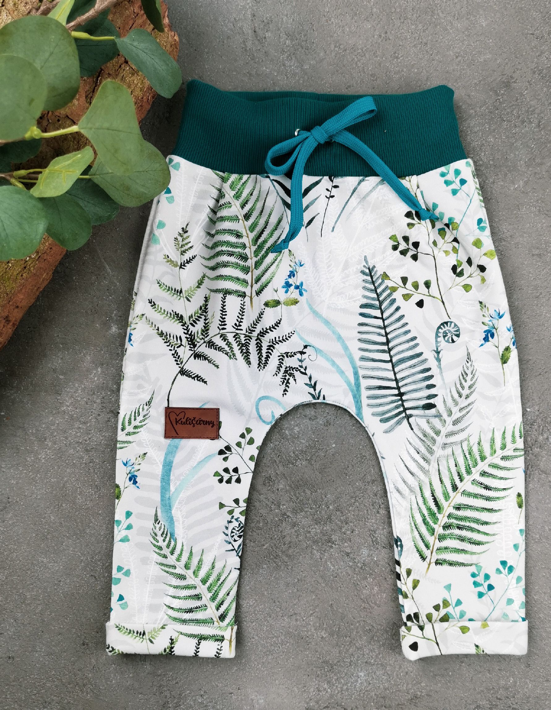 Kulišárny (handmade) Baggy ,,Ferns,, VELIKOST: 56 - obrázek 1