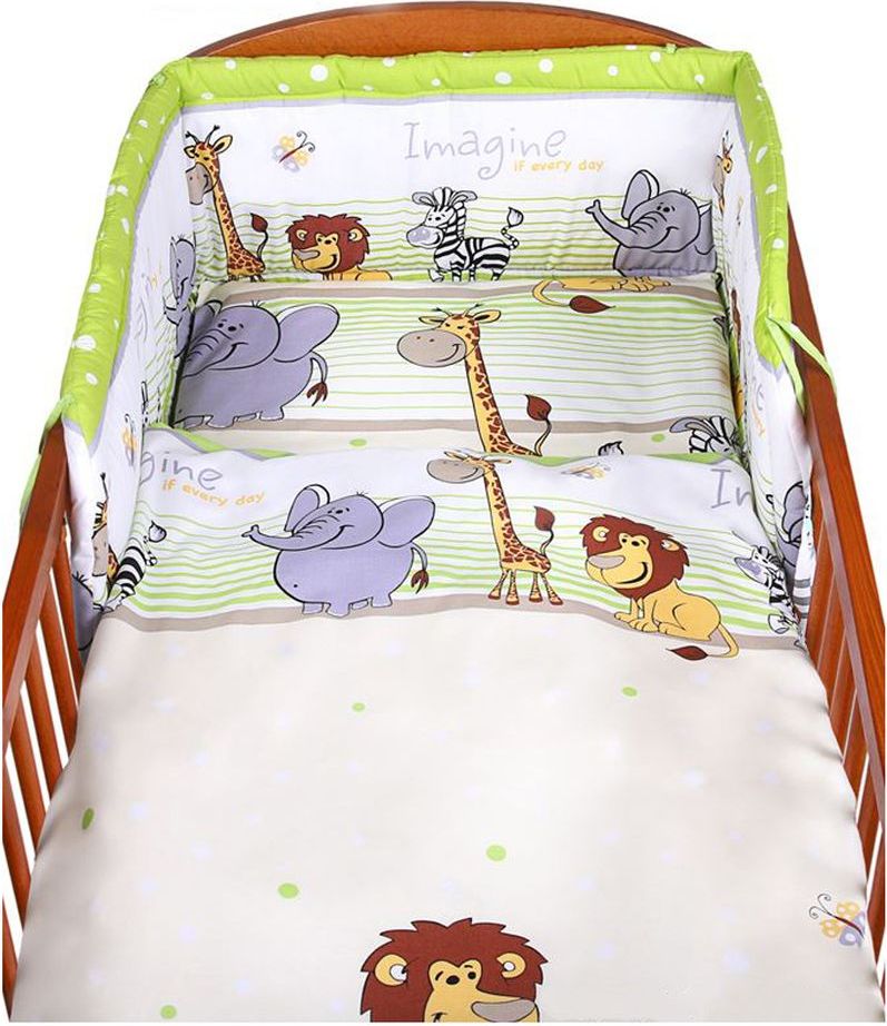 NEW BABY 2-dílné ložní povlečení New Baby zelené safari - 100/135 cm - obrázek 1