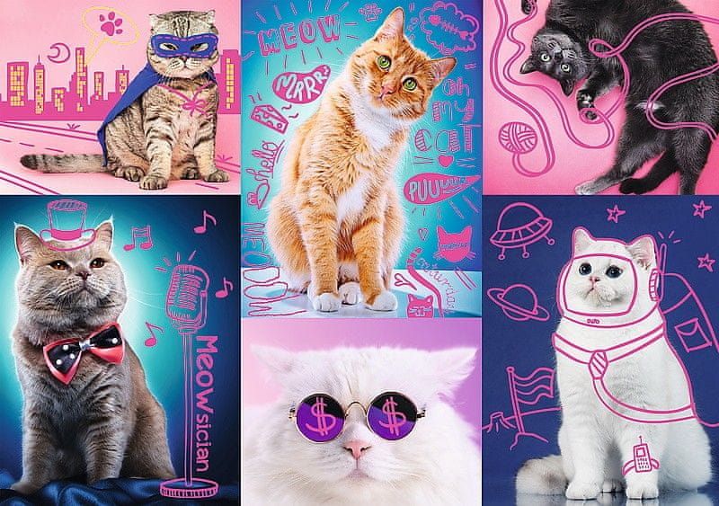 Trefl Neon Color Line: Awesome cats - obrázek 1