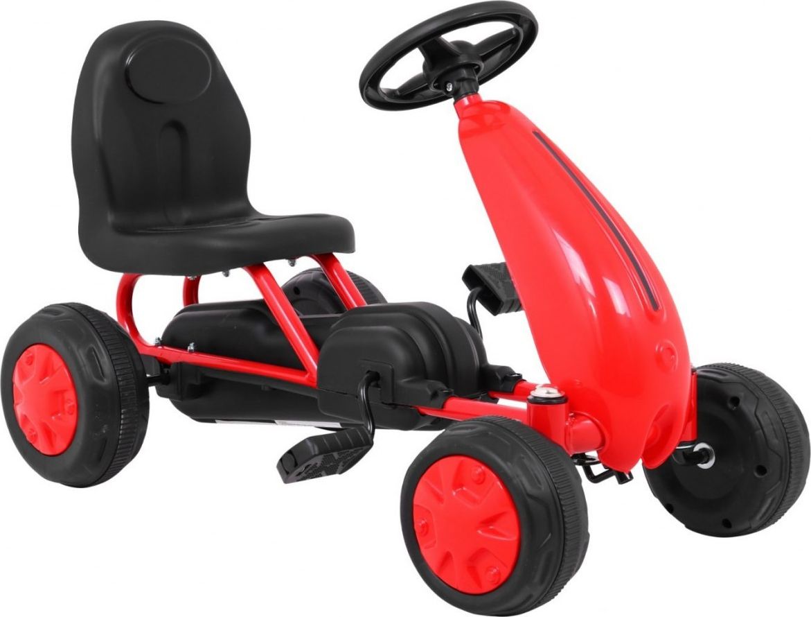 Mamido Dětská šlapací motokára červená R-B001.CR - obrázek 1