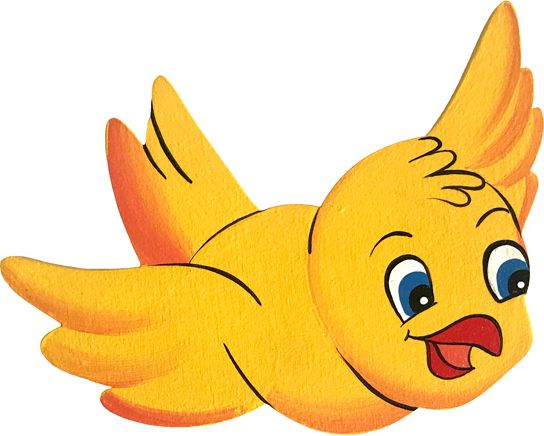 Dětská dekorace ptáček Žluťásek - obrázek 1