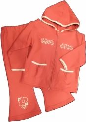 Souprava dětská tepláková - DĚVČÁTKO růžová - vel. 98 - obrázek 1