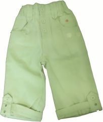 Kalhoty dětské bavlna - SUMMER smetanové - vel.104 - obrázek 1