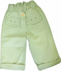 Kalhoty dětské bavlna - SUMMER smetanové - vel.104 - obrázek 2