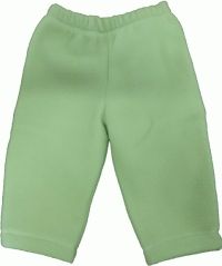 Kalhoty kojenecké teplé fleece - JEDNOBAREVNÉ zelené - vel.74 - obrázek 1