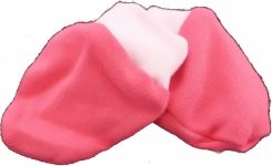 Rukavice kojenecké bavlna - BÍLÝ LEM růžové - vel.0-3 měs. - obrázek 1