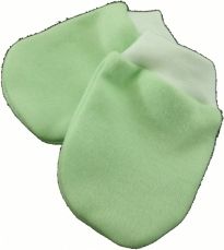 Rukavice kojenecké bavlna BÍLÝ LEM zelené - vel.0-3 měs. - obrázek 1